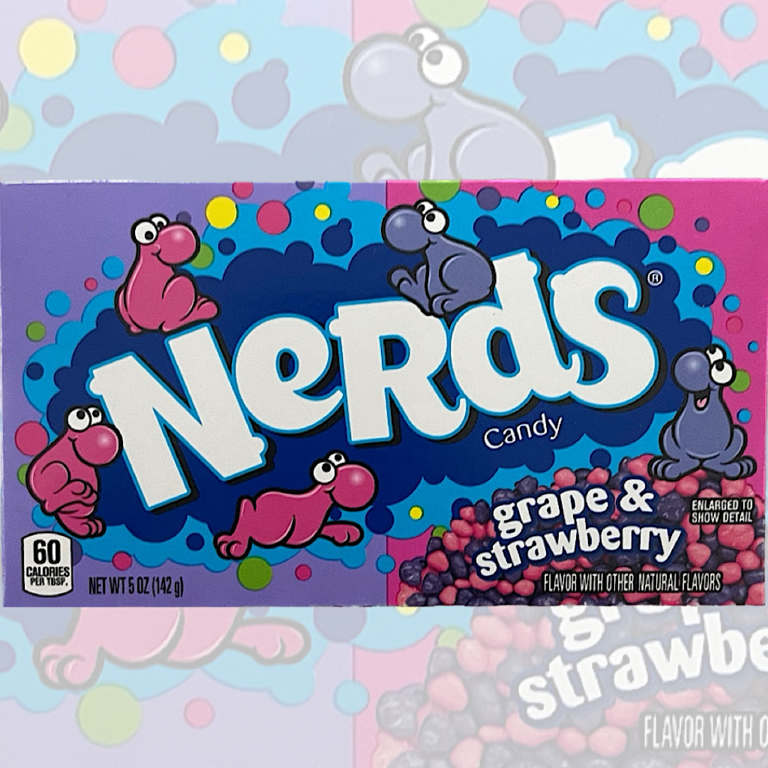 Wonka Nerds Strawberry & Grape Video Box