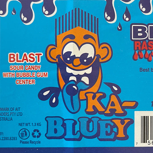Ka-Bluey SOUR Candy with Bubble Gum Centres