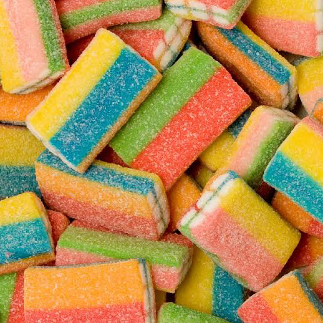 Rainbow Fizzy Bricks