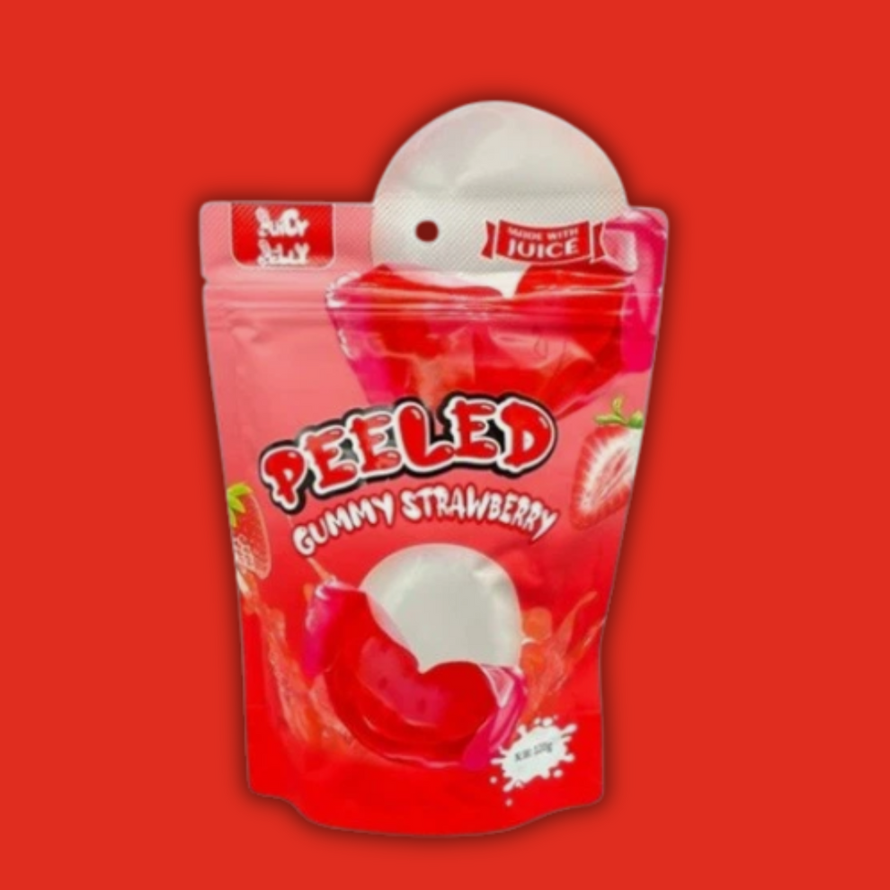 Peely Sweets Peeled - Gummi Strawberry, Order yours online today! – Eat Sweet Lollies