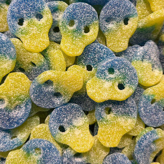 Fizzy Blue Yellow Skulls